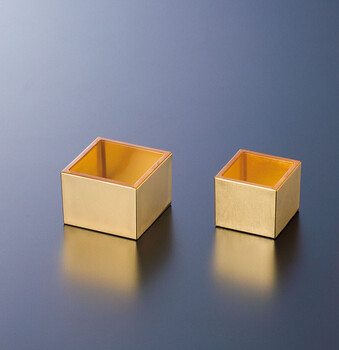 金箔貼クリア枡 5勺 Cool Japan インテリア雑貨 日本製 3セット 送料無料-1