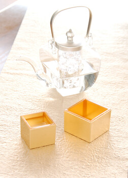 金箔貼クリア枡 5勺 Cool Japan インテリア雑貨 日本製 3セット 送料無料-2