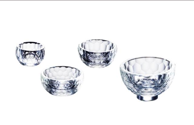 和食器 クリスタル珍味入 ガラス 中 キッチン インテリア ステーショナリーにも 4セット 送料無料-3