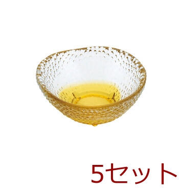 硝子ミニ小鉢 片口 緑 丸 琥珀 渦巻 若水 キッチン インテリア雑貨 5セット 送料無料-2