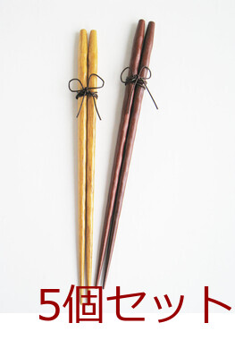 彩手木 素材箸 アジアの食卓 栗 紫檀 柿 黒檀 鉄刀木 キッチン 6個セット 送料無料-1