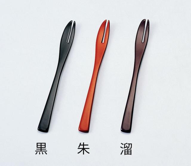 和食器 カトラリー 本漆フォーク 黒 朱 溜 キッチン 和食器 5セット 送料無料-1