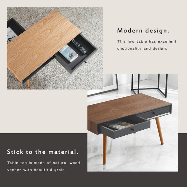 テーブル ロータイプ センターテーブル 幅80cm MT-6765NA 送料無料-3