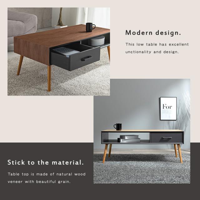 テーブル ロータイプ センターテーブル 幅100cm MT-6356NA 送料無料-3