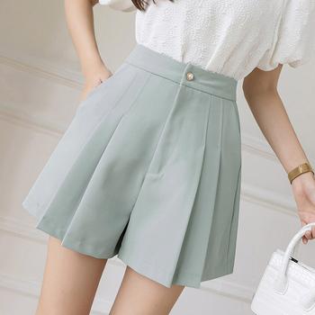 プリーツキュロットパンツレディース 送料無料 即日発送-7