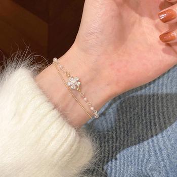 2連チェーンブレスレット レディース上品 送料無料 即日発送-4