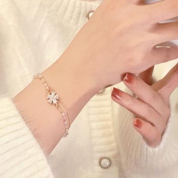 2連チェーンブレスレット レディース上品 送料無料 即日発送-6