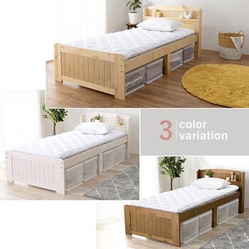 幅102cm 天然木すのこベッド シングルベッドMB-5915SLBR 送料無料-5