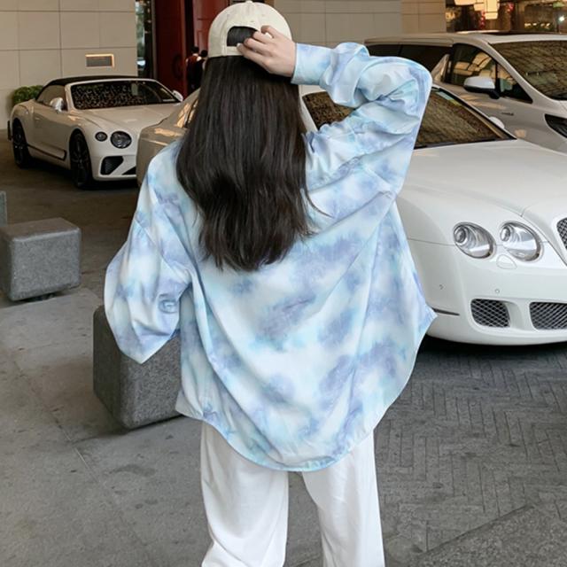 タイダイ染め シャツ レディース 薄手 送料無料 即日発送-5