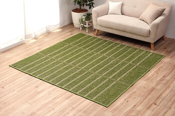 ラグ 約240×320cm い草 自然素材 シンプル ボーダー 裏面すべり止め付き 滑りにくい 抗菌防臭 NCXシルフ 送料無料-18