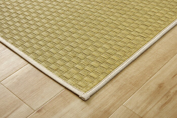 ラグ 約191×191cm い草 日本製 国産 自然素材 滑り止め加工 ナチュラル 市松柄 オールシーズン 消臭 DXプレーン 送料無料-18