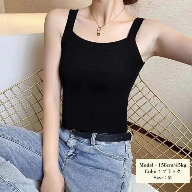 キャミソール レディーストップス 白黒 送料無料 即日発送-5