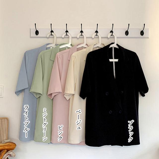 半袖テーラードジャケットオルチャン夏 送料無料 即日発送-1