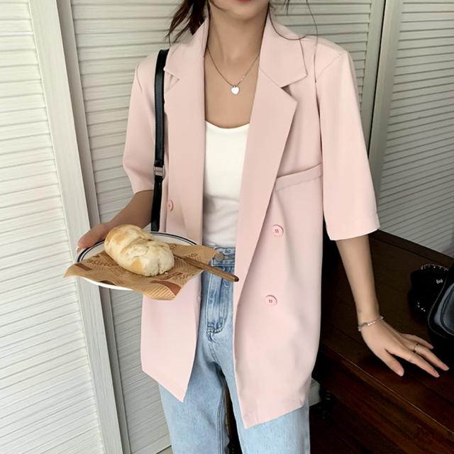 半袖テーラードジャケットオルチャン夏 送料無料 即日発送-7