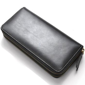 長財布Wラウンドファスナー長財布 BEAMZSQUARE 栃木レザー×ボンデッドレザー BS-3100 3色展開 送料無料-6