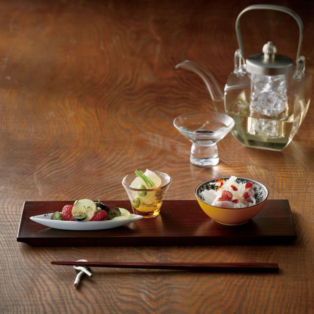 和食器 ノンスリップ珍味トレイ クリアー 茶 古代色 送料無料-5