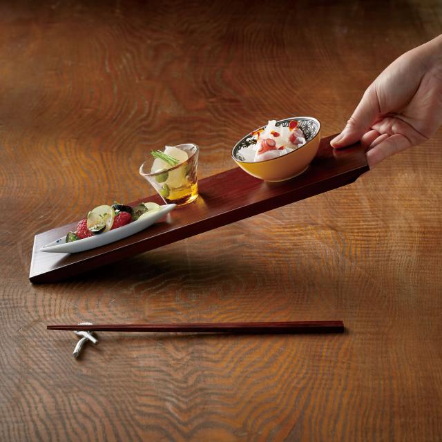 和食器 ノンスリップ珍味トレイ クリアー 茶 古代色 送料無料-6