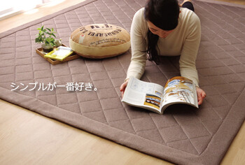 ラグ カーペット 約190×240cm デニム調 ニットキルトラグ アルバ2IT ホットカーペット対応 新生活 送料無料-1