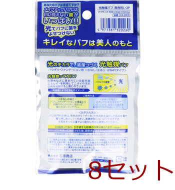 光触媒パフ 長方形L 2個入 HS-3815 ×8セット 送料無料-1