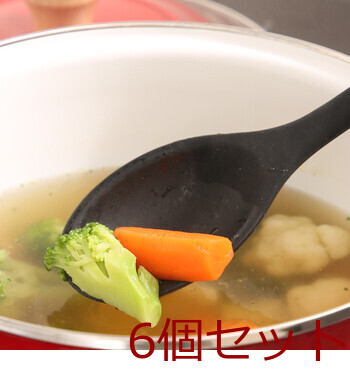 KUKKAオールシリコンキッチンツール スプーン BK 6セット 送料無料-4