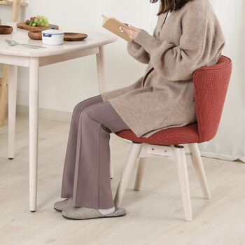 ダイニングチェア クラム ファブリック BR WHW 送料無料-10