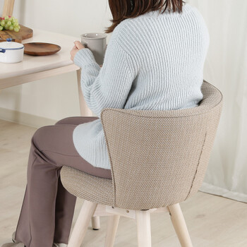 ダイニングチェア クラム ファブリック BR WHW 送料無料-25