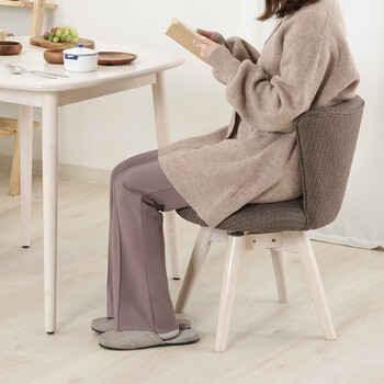 ダイニングチェア クラム ファブリック BR WHW 送料無料-3