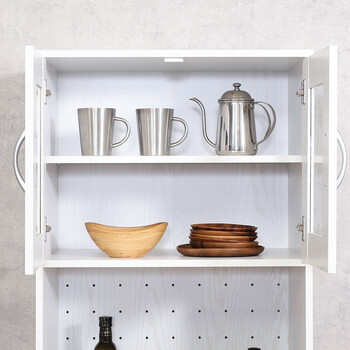 ハイキッチンボード 180＊60 ホワイトオーク 送料無料-13