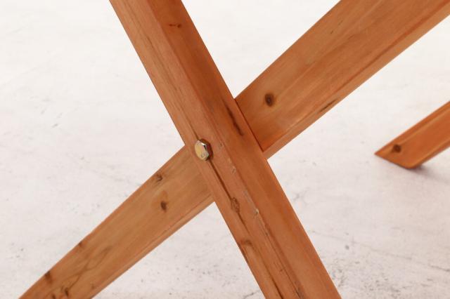 杉材BBQテーブル＆ベンチミニ コンロスペース付 送料無料-14