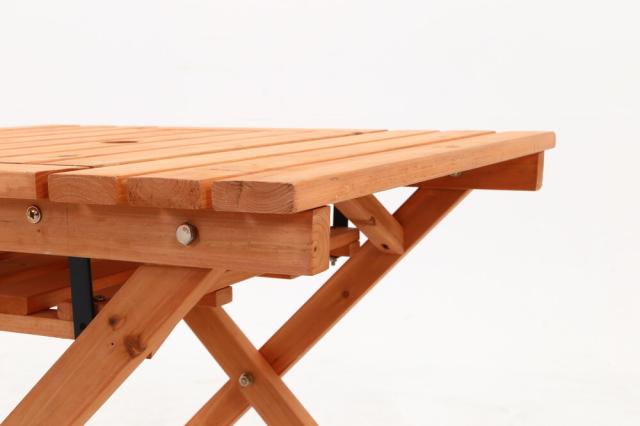 杉材BBQテーブル＆ベンチミニ コンロスペース付 送料無料-15