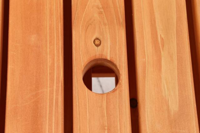 杉材BBQテーブル＆ベンチミニ コンロスペース付 送料無料-18