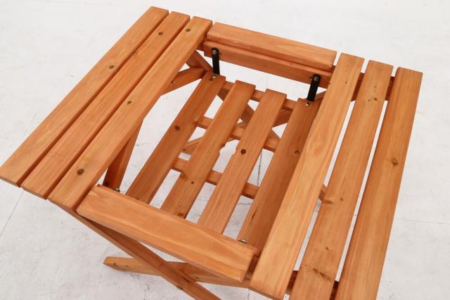 杉材BBQテーブル＆ベンチミニ コンロスペース付 送料無料-19