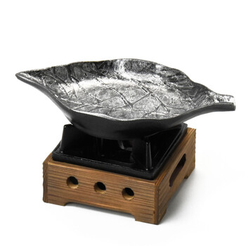 アルミ 朴葉陶板 銀かすり 送料無料-2