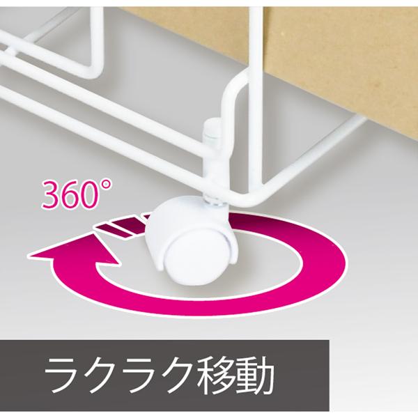 スキットダンボール収納ストッカーキャスター付 送料無料 即日発送-3