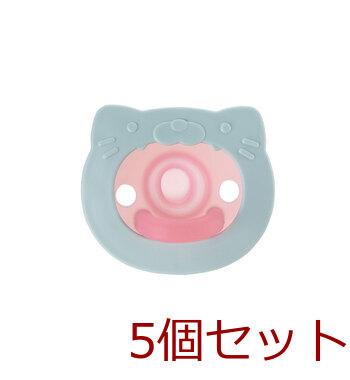 リッチェル 吸せつラボ おしゃぶり ネコ 新生児用 ケース付 5個セット 送料無料-2