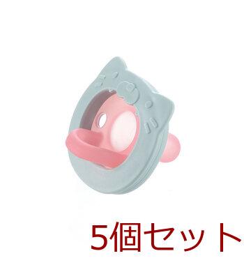 リッチェル 吸せつラボ おしゃぶり ネコ 新生児用 ケース付 5個セット 送料無料-3