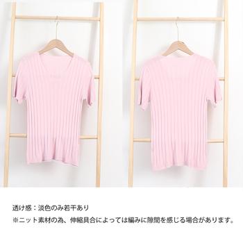 リブニット トップス レディースニット T 送料無料 即日発送-9