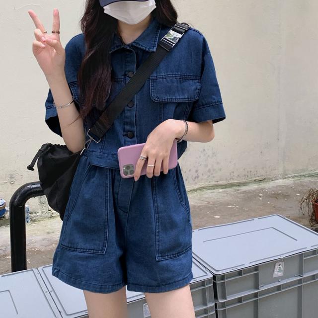 デニムセットアップ カジュアル上下インディゴ 送料無料 即日発送-4