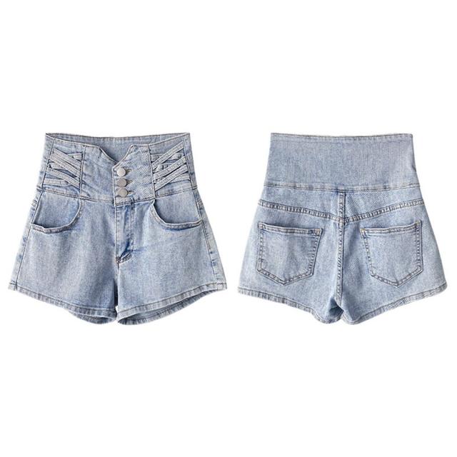 デニム ショートパンツ レディース 美脚 送料無料 即日発送-2