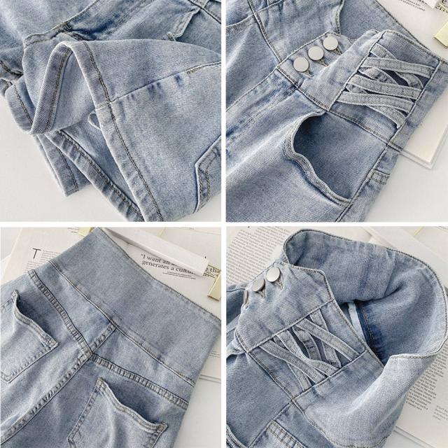 デニム ショートパンツ レディース 美脚 送料無料 即日発送-3