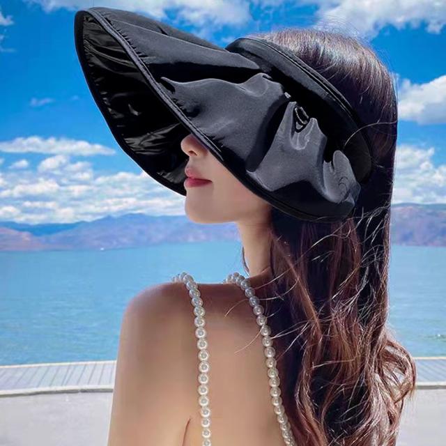 レディース 日焼け防止 つば広帽子 送料無料 即日発送-4