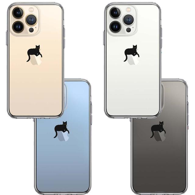 iPhone13Pro ケース クリア猫 りんごペチペチ スマホケース 側面ソフト 背面ハード ハイブリッド 送料無料-1