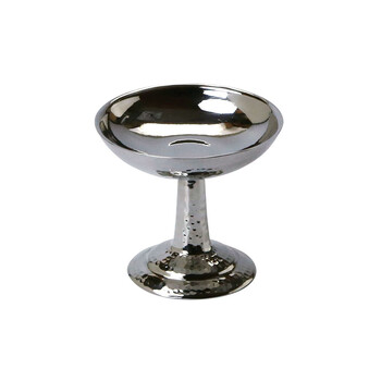 ステンレス 高台盛器 銀杯 平底 丸底 槌目二層 高台珍味入 送料無料-3