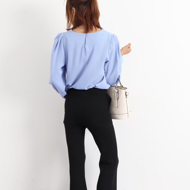 トップス クルーネック長袖シャツブラウス 送料無料 即日発送-6