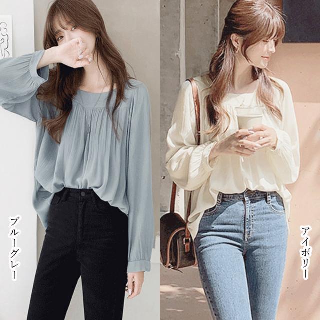 オフィスカジュアル シャツブラウス 薄手 送料無料 即日発送-1