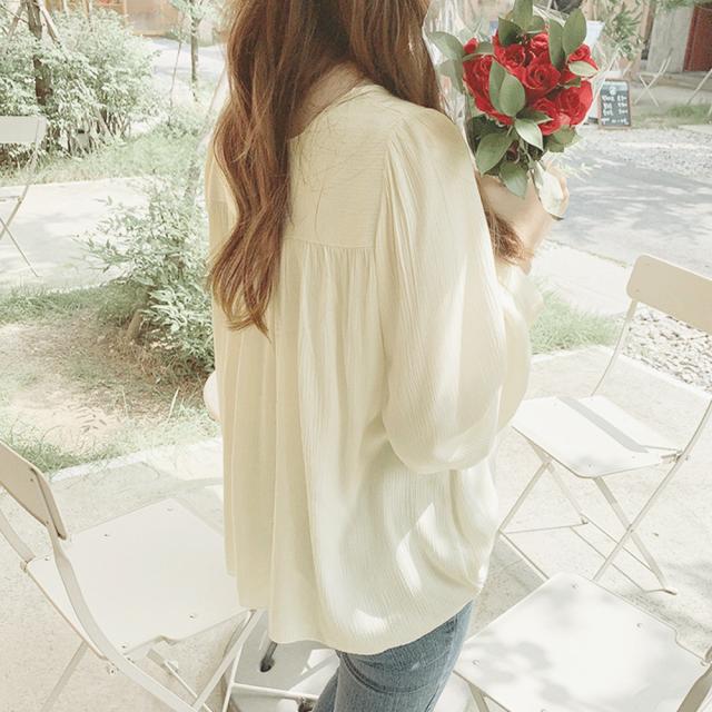 オフィスカジュアル シャツブラウス 薄手 送料無料 即日発送-5