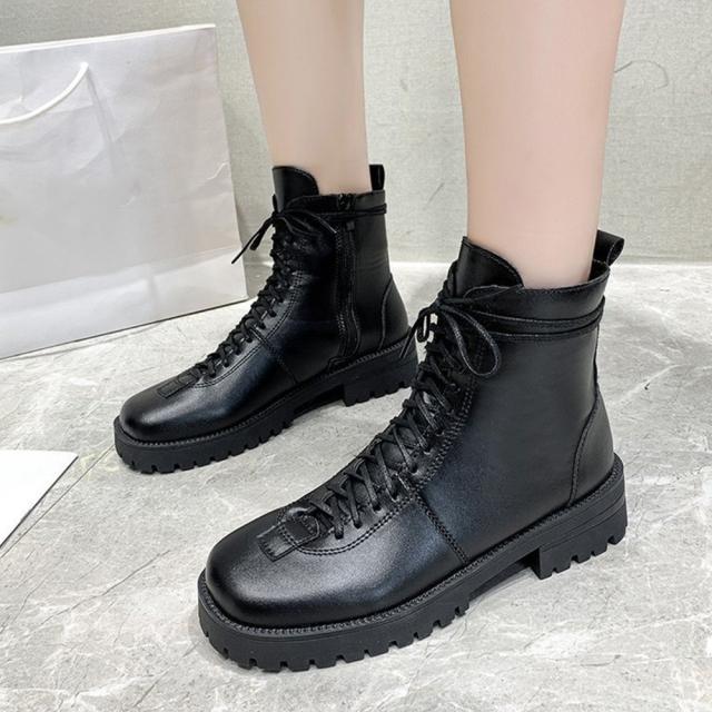 厚底 ショートブーツ レディース 裏起毛 送料無料 即日発送-4