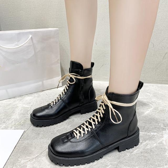 厚底 ショートブーツ レディース 裏起毛 送料無料 即日発送-6