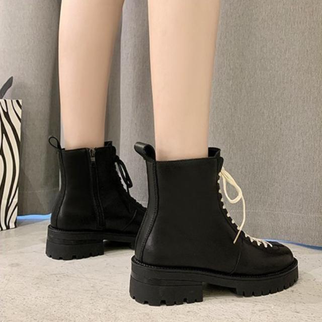 厚底 ショートブーツ レディース 裏起毛 送料無料 即日発送-8