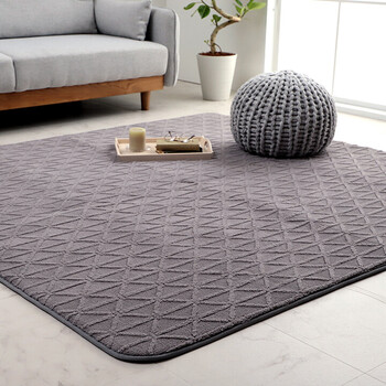 ラグ カーペット 約185×185cm 手洗い 滑りにくい ジャガード織 幾何柄 リマリ 送料無料-10